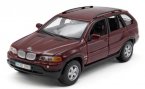 Wine Red 1:24 Scale Bburago Diecast BMW X5 SUV Model