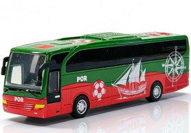 Green-Red Portugal national Football Team Diecast Coach Bus Toy