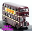 1:76 Scale Brown Oxford British Double-Decker Bus Model