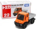 1:88 Scale Yellow TOMY NO.22 Diecast Mercedes-Benz UNIMOG Toy