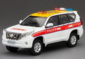 White 1:43 Police Diecast 2015 Toyota Land Cruiser Prado Model