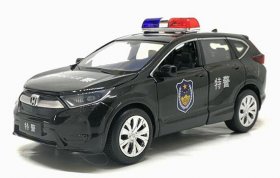 1:32 Scale Black / White Kids Diecast Honda CR-V Police Toy