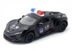 1:32 Kids Black / White Police Diecast Lykan Hypersport Car Toy