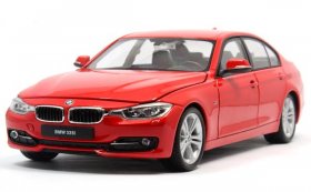 White / Red 1:24 Scale Welly Diecast BMW 335i Model