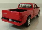 Red / Silver 1:24 Scale Welly Diecast Dodge RAM 1500 Pickup