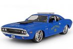 Blue 1:24 Scale Maisto Diecast 1970 Dodge Challenger R/T Model