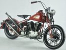 Handmade Wine Red Medium Scale Tinplate Harley Davidson Model