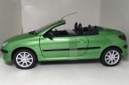 Silver 1:18 Scale Diecast Peugeot 206CC Model