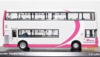 1:76 Scale White-Pink CMNL Alexander Double Decker Bus Model