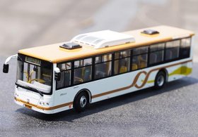 1:42 Scale White-Orange Diecast Sunwin 6116HG City Bus Model