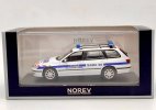 White 1:43 Scale NOREV Police Diecast Peugeot 406 Estate Model