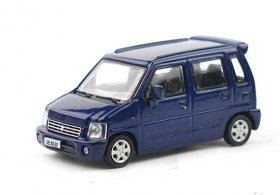 1:64 Blue / Silver / White Diecast 2004 Suzuki Wagon R Model