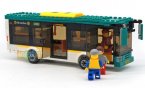 Kids 341 Pieces Building Blocks Green Plastics City Bus Toy