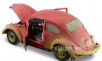 Red 1:24 Scale Maisto Old Style Diecast VW Beetle Model