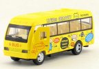 Yellow Kids Colorful Painting Diecast Coach Bus Toy