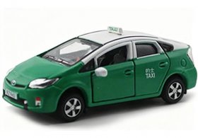1:64 Scale Green Tiny Diecast Toyota Prius Taxi Model