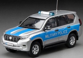 Silver 1:43 Police Diecast 2018 Toyota Land Cruiser Prado Model