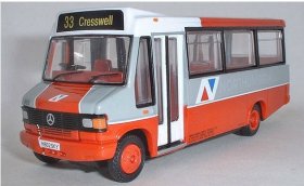 1:76 Scale Orange Northumbria Mercedes Benz Bus Model