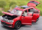 1:18 Scale Red Diecast 2021 VW Teramont X SUV Model