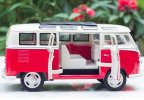 1:24 Scale Green / Red Diecast 1962 VW T1 Bus Toy