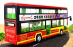 Kids Green / Red Die-Cast Hong Kong Double Decker Bus Toy