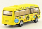 Yellow Kids Colorful Painting Diecast Coach Bus Toy