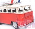 Large Scale Red-White Ancient Style Bus Model