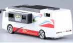 Kids 1:50 Red / Blue / White Die-Cast VOLKNER Motorhome Toy