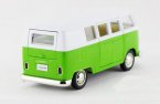 Pull-Back Kids Red / Yellow / Green Diecast VW Bus Toy