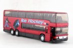 Red Diecast Mercedes Benz MB O 404 DD Double Decker Bus Toy