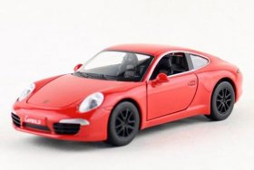 Kids 1:32 Scale Yellow / Red Diecast Porsche 911 Carrera S Toy