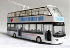 1:32 Scale Kids White Die-cast Double Decker Trolley Bus Toy