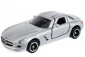 1:65 TOMY Kids Silver Diecast NO.91 Mercedes-Benz SLS AMG Toy