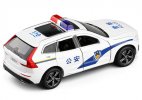 White / Black 1:32 Scale Police Kids Diecast Volvo XC60 SUV Toy