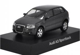 Red / Gray 1:64 Scale Kyosho Diecast Audi A3 Sportback Model