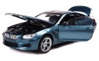 Silver / Blue / White 1:24 Scale Diecast BMW M6 Coupe Model