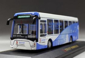 1:64 Scale Blue-White Die-Cast 2008 BeiJing Olympic Bus Model