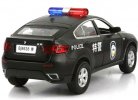 Kids White / Black Police Theme Diecast BMW X6 SUV Toy