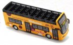 Kids 1:32 Red / Yellow / Green Sightseeing Double Decker Bus Toy