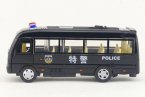 Black Kids Police Diecast Coach Bus Toy