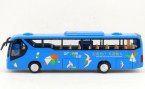 Kids 1:48 Scale Blue Diecast Coach Bus Toy