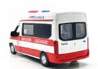 White-Red 1:35 Scale Kid Diecast Ford Transit Ambulance Van Toy