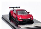 Red 1:64 Scale Diecast Acura NSX Concept Super GT500 Model