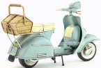 1:8 Scale Tinplate Pink / Blue Vintage 1965 Vespa Scooter Model