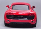 Full Function Kids Red / White 1:24 Scale Welly R/C Audi R8 V10