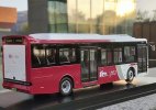 White-Red 1:43 Scale Diecast BYD B10 Electric City Bus Model