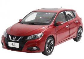 1:18 Scale Wine Red Diecast Nissan Tiida Model