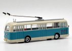 Blue-White 1:64 Scale Diecast Skoda 8TR Trolley Bus Model