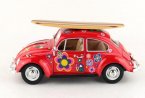 Kids 1:24 Scale Black / Red / Blue Diecast 1967 VW Beetle Toy