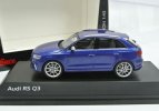 Blue / White 1:43 Scale Schuco Diecast Audi RS Q3 Model